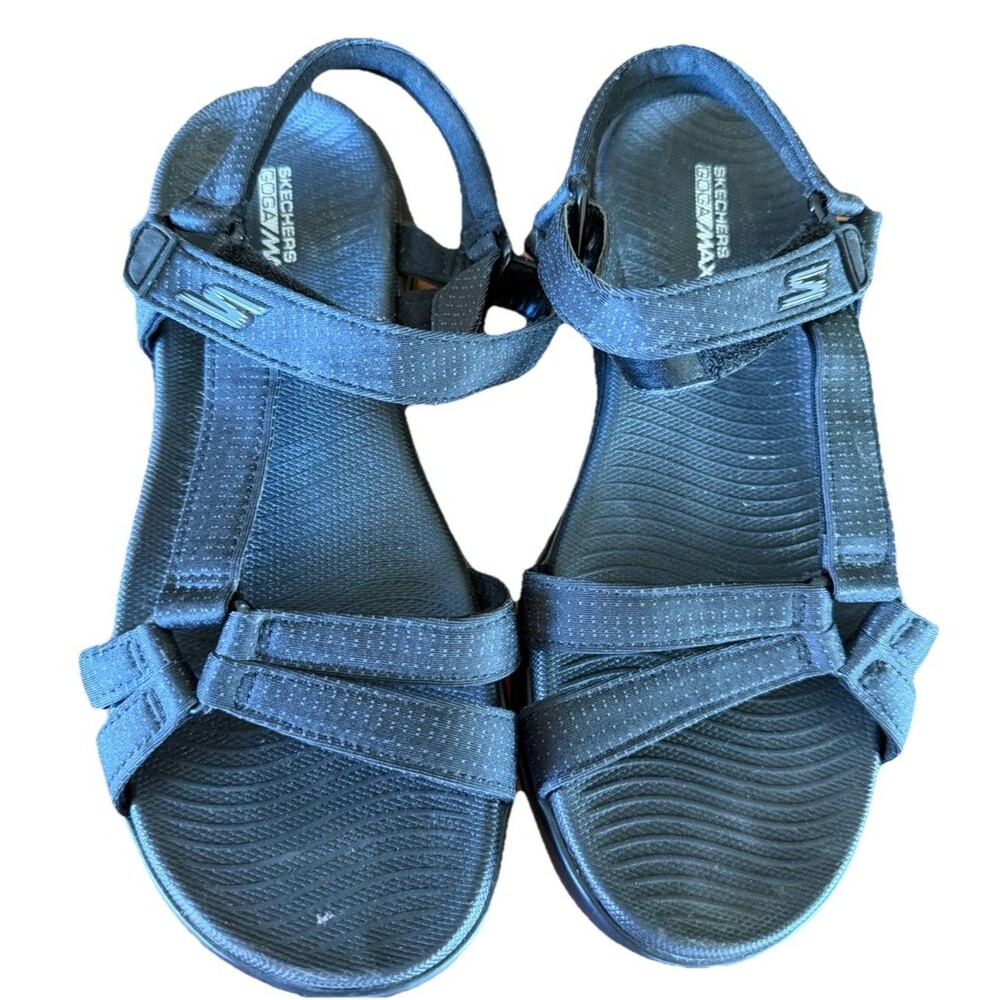 Skechers Sport Sandals Womens 7 Black Comfort Outdoor Adjustable Lightweight